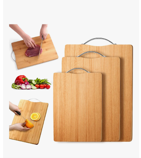 Foto 2 pulgar | Tabla De Cocina Para Picar Cortar Alimentos 3 Piezas Bambu Color Beige Madera