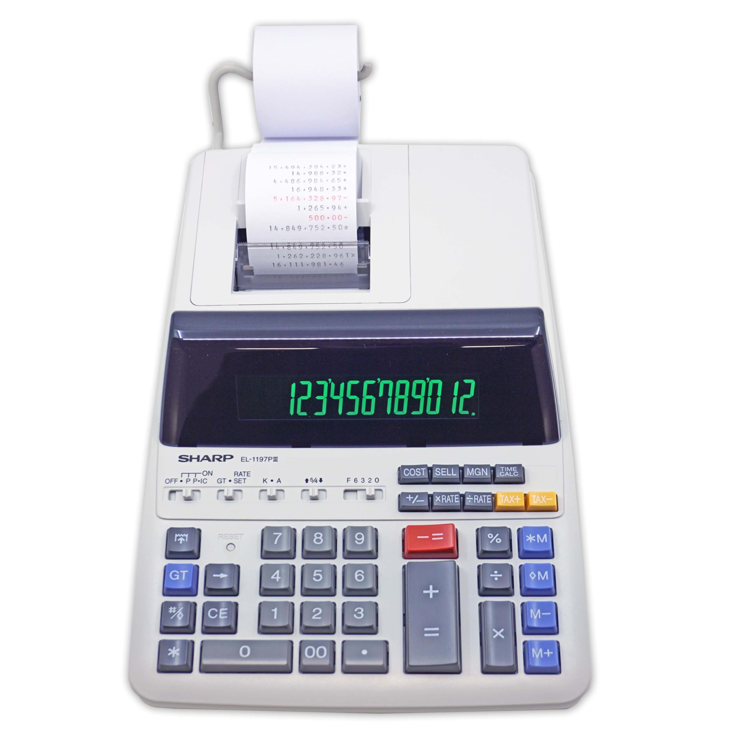 Calculadora De Impresión Sharp El-1197piii Con Reloj Y Calendario - Venta Internacional.