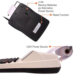Foto 6 | Calculadora De Impresión Victor 1208-2 Lcd De 12 Dígitos Blanca - Venta Internacional.
