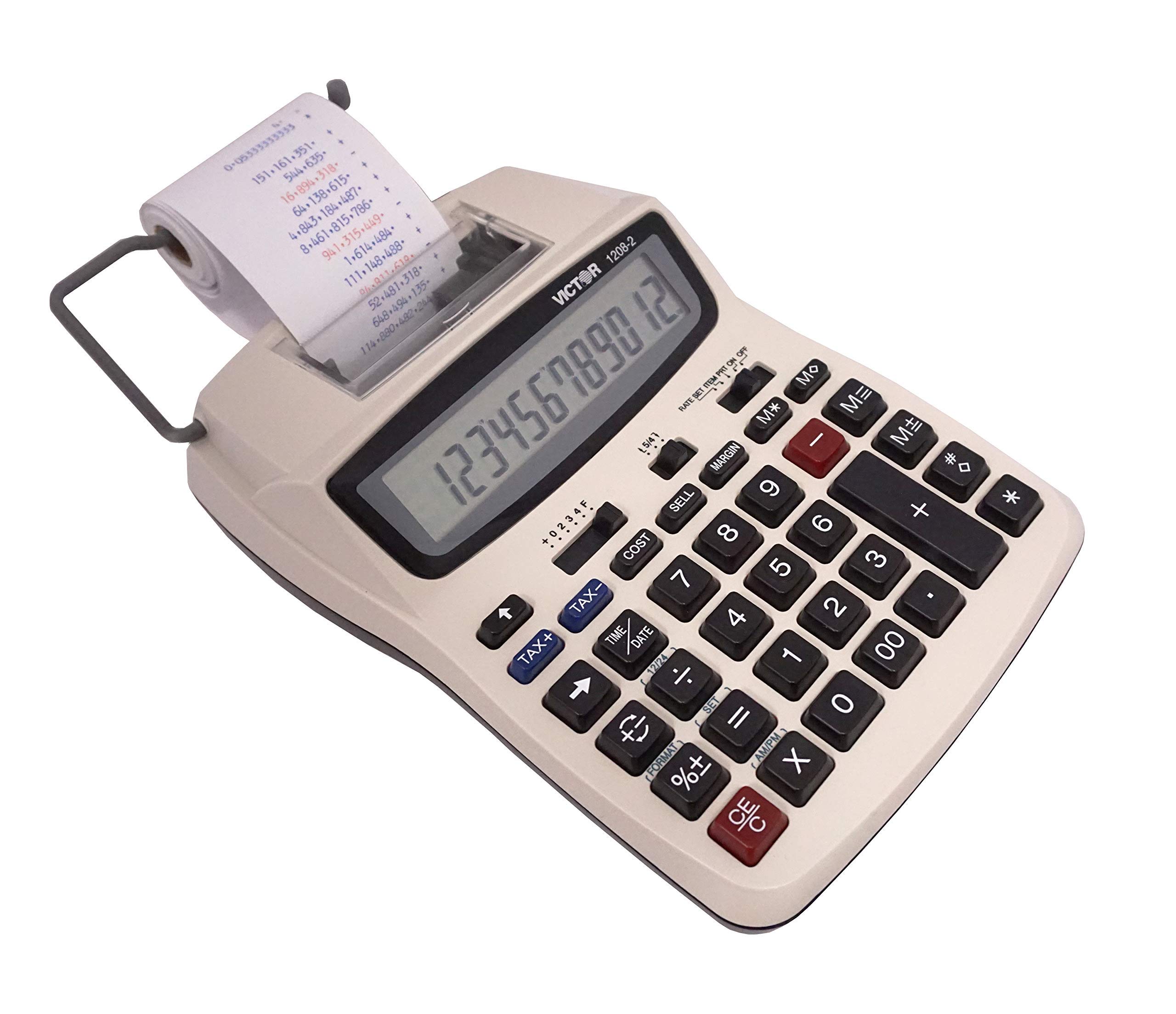 Foto 8 pulgar | Calculadora De Impresión Victor 1208-2 Lcd De 12 Dígitos Blanca - Venta Internacional.