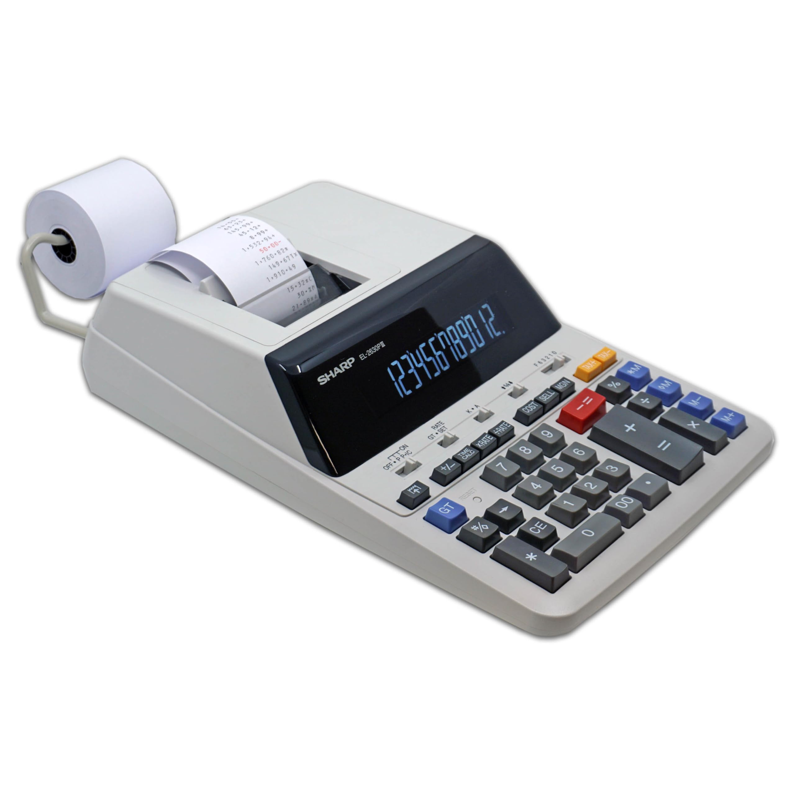 Foto 4 | Calculadora De Impresión Sharp El-2630piii De 12 Dígitos Con Rollo De Papel - Venta Internacional.