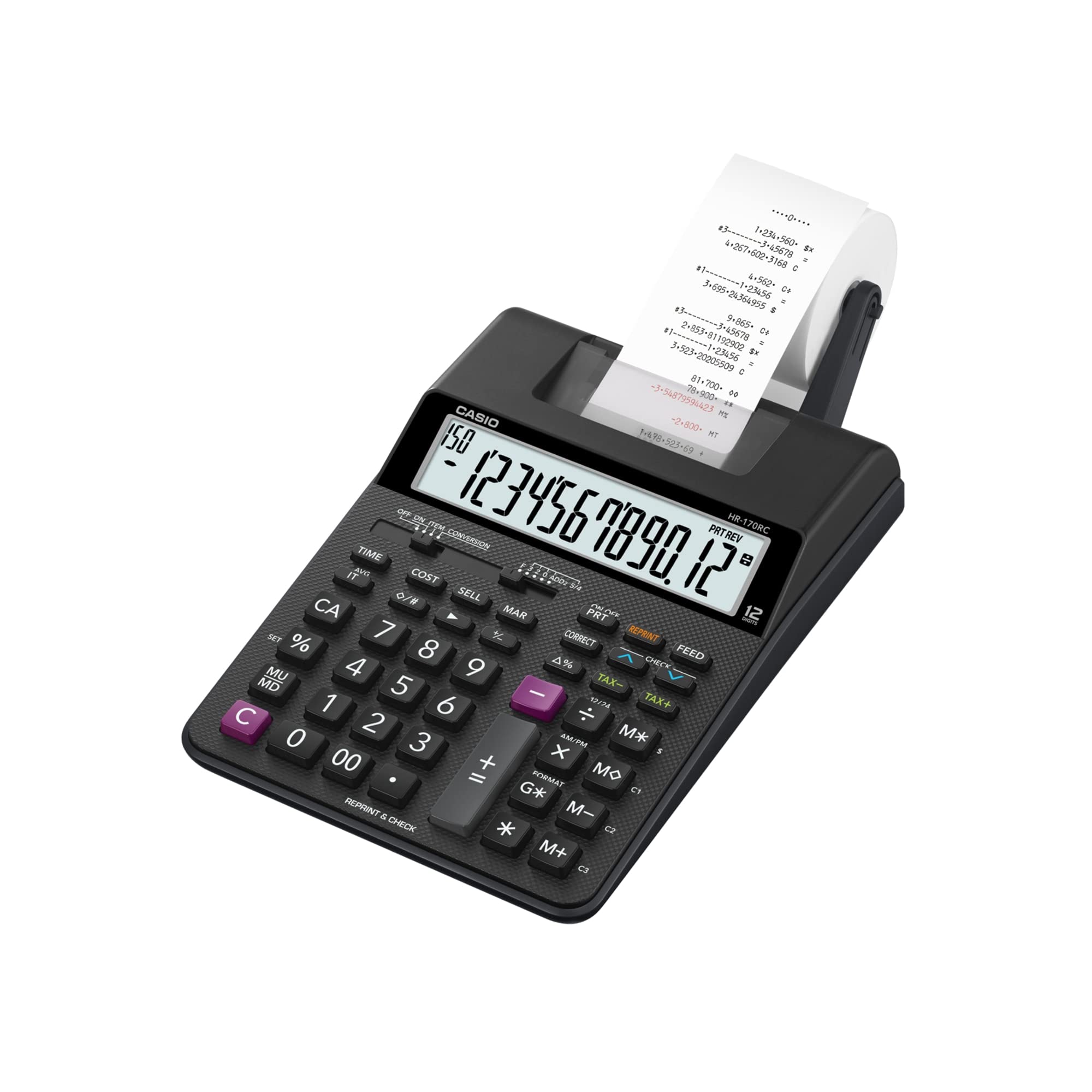 Calculadora De Impresión Casio Hr-170rc Negra - Venta Internacional.