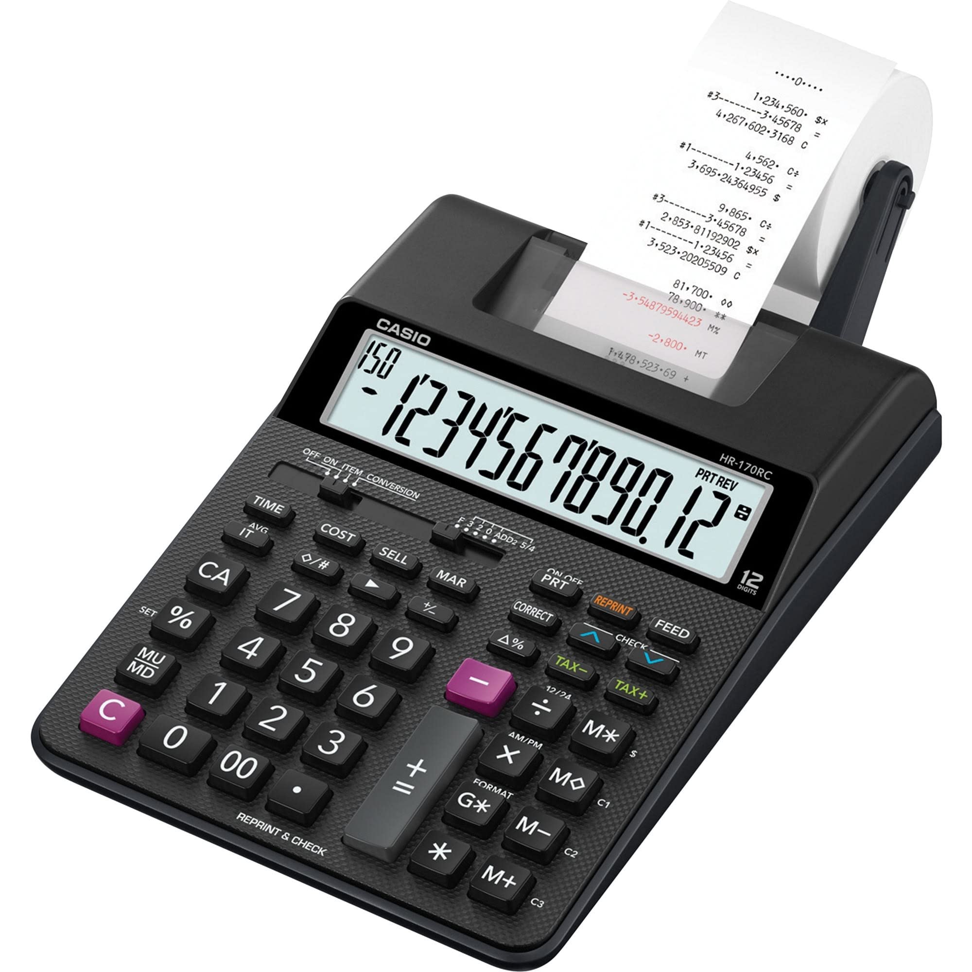 Foto 4 pulgar | Calculadora De Impresión Casio Hr-170rc Negra - Venta Internacional.