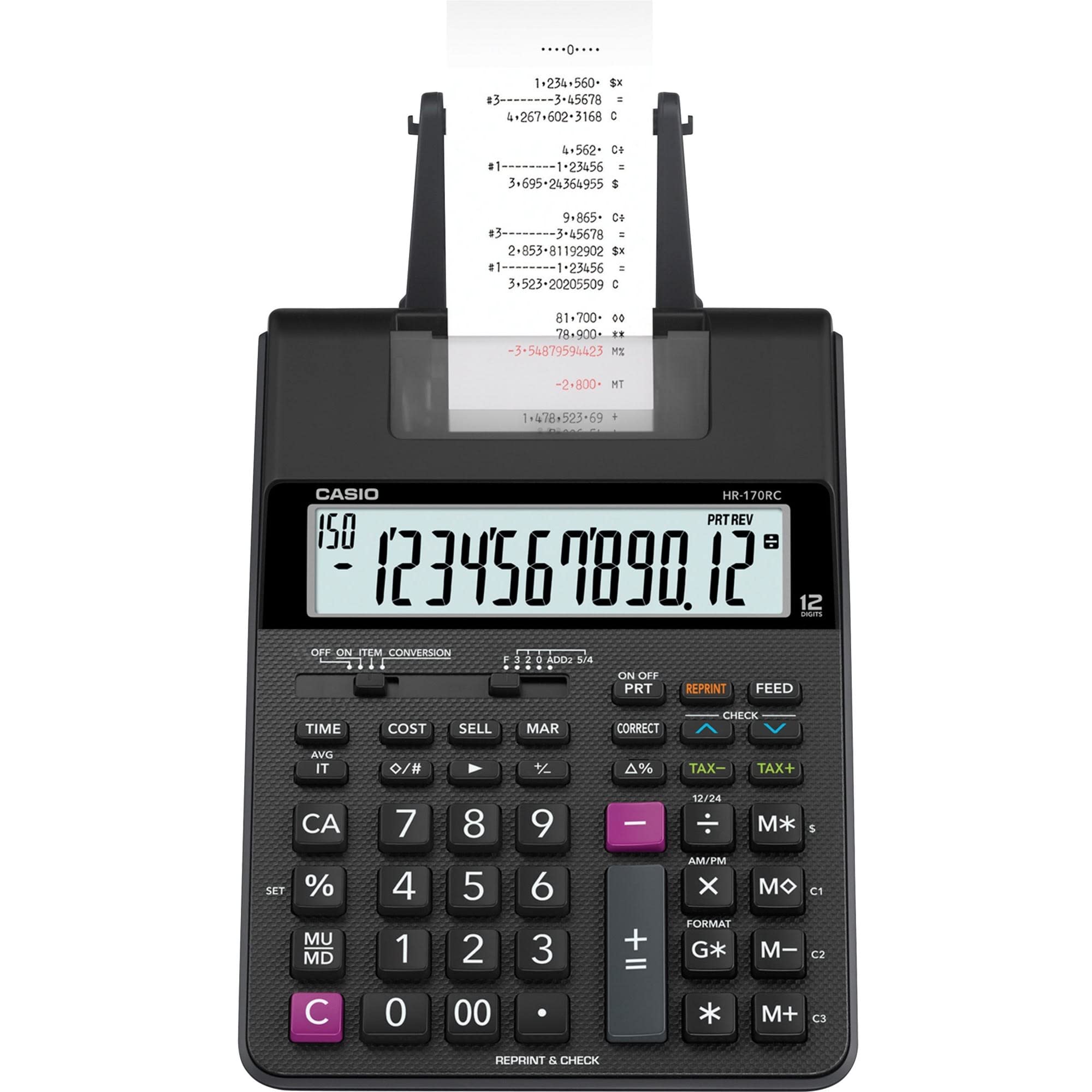 Foto 5 pulgar | Calculadora De Impresión Casio Hr-170rc Negra - Venta Internacional.