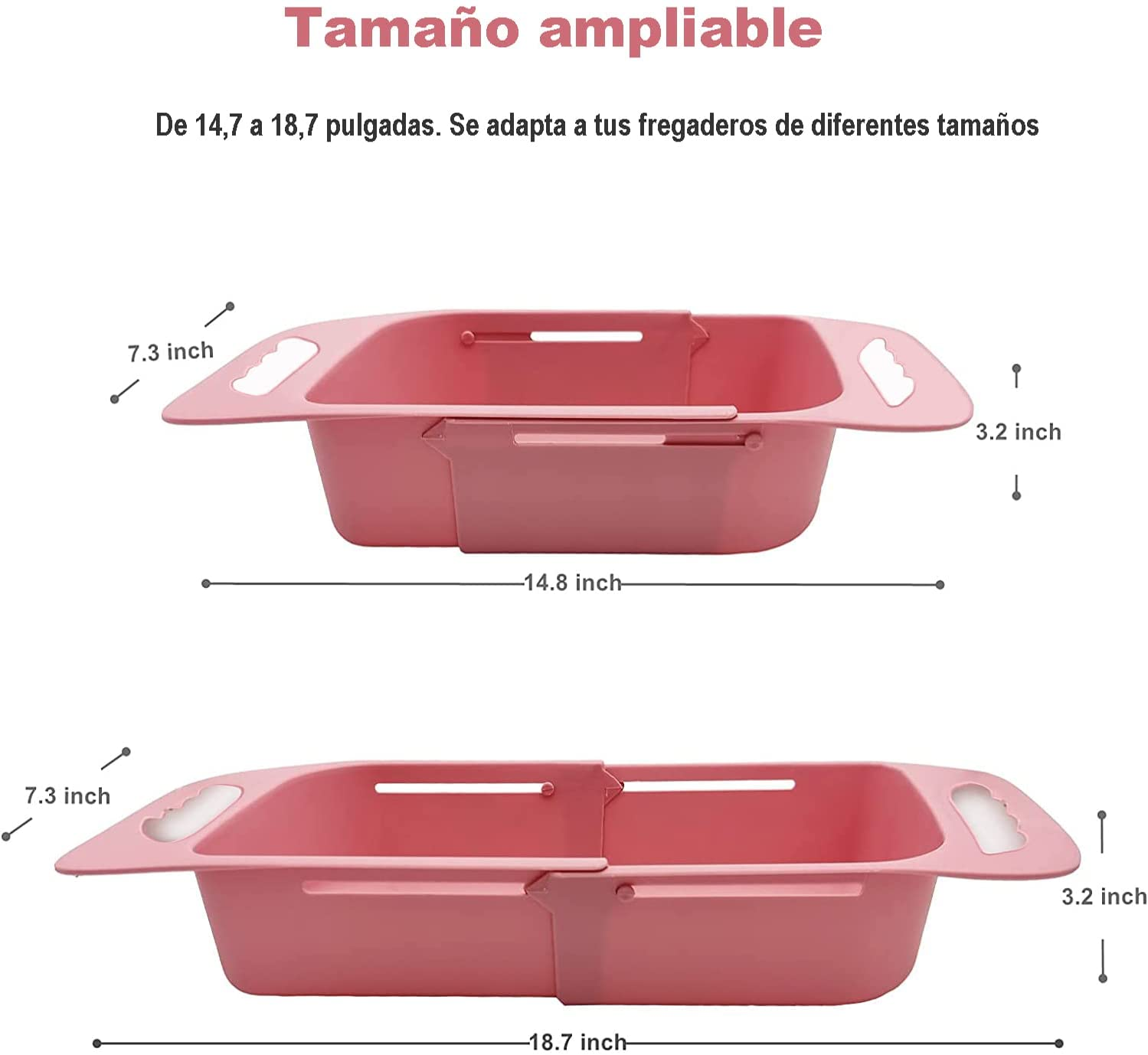 Foto 3 pulgar | Colador Plegable para Cocina Malubero Rosa