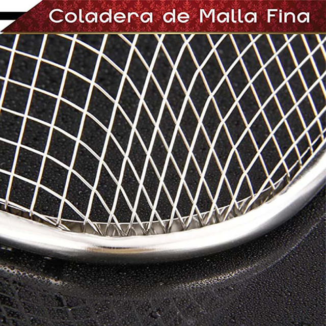 Foto 4 pulgar | Colador Chic Fantasy color Gris de Acero Inoxidable Rectangular de Malla