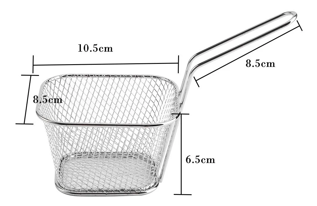 Foto 2 | Canastillas Chicas para Freidora de Aceite de Acero Inoxidable 8 piezas
