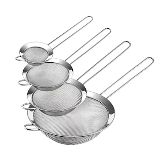 Foto 1 | Juego Coladores Cernidores Escurridor Acero Inoxidable 4pcs Plata