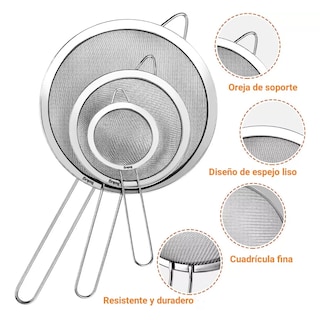 Foto 2 | Juego Coladores Belug Cernidores Escurridor Acero Inoxidable 4pcs Plata