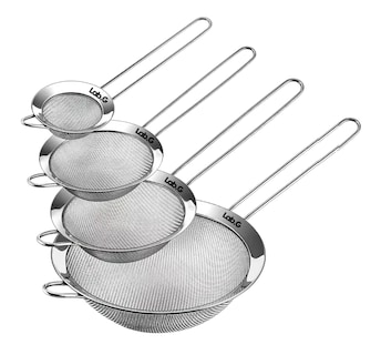 Foto 1 | Juego De Coladores Cernidores Escurridor Acero Inoxidable 4 Pcs Plata