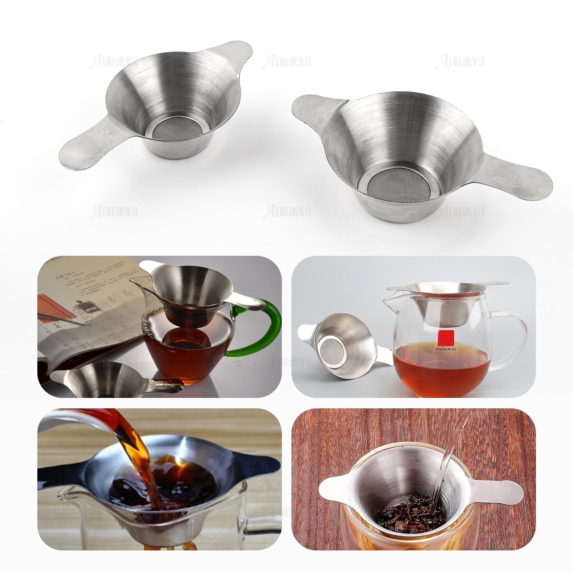 Foto 8 pulgar | Minicolador De Acero Inoxidable Auear Con Filtro De Té, Paquete De 2 - Venta Internacional.