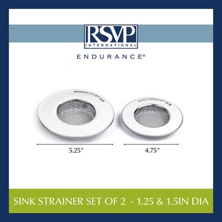 Foto 3 | Colador De Fregadero Rsvp International De Acero Inoxidable, Juego De 2 - Venta Internacional.