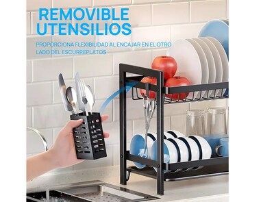 Foto 5 | Pentiumpr Xtellar Escurreplatos Dos Niveles Tipo Puerta Con Bandeja