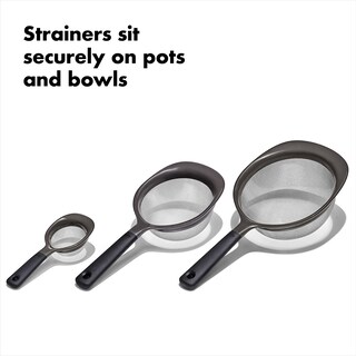 Foto 5 | Juego De Coladores Oxo Good Grips De 3 Piezas, Color Negro - Venta Internacional.