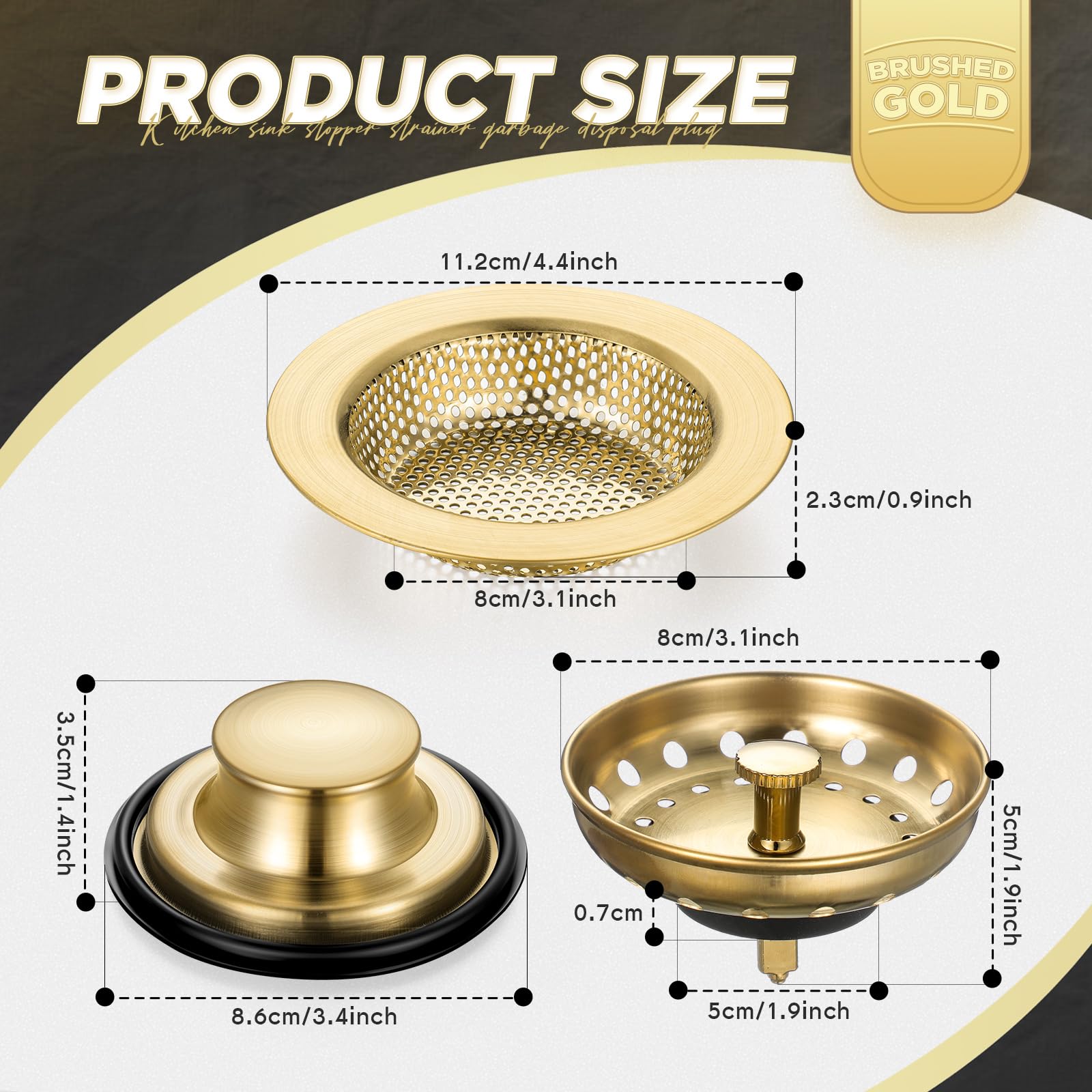 Foto 2 | Colador Y Tapón De Desagüe Para Fregadero De Cocina, Acero Inoxidable - Venta Internacional.