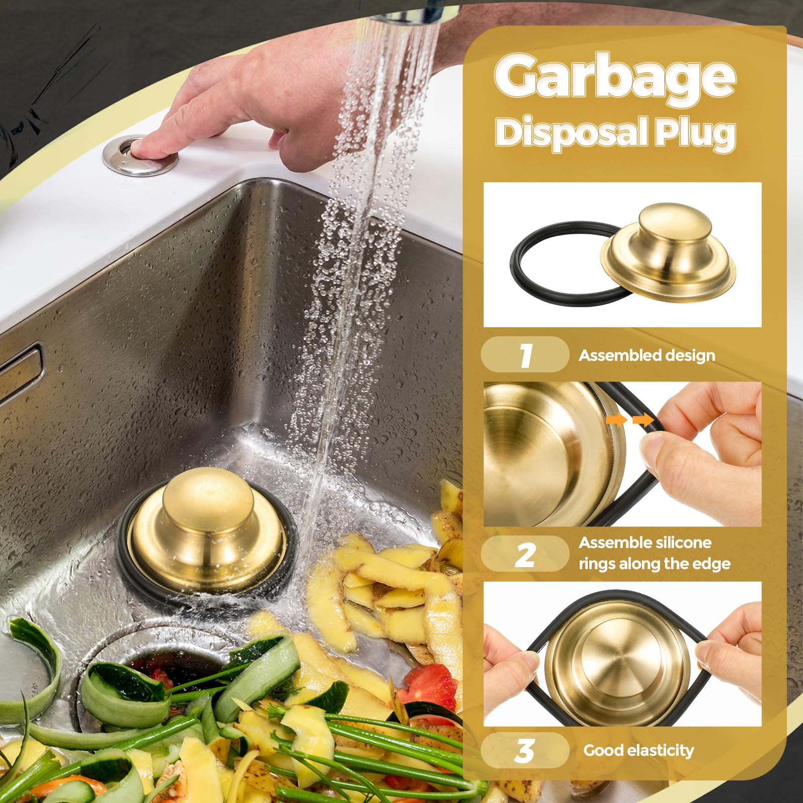 Foto 6 pulgar | Colador Y Tapón De Desagüe Para Fregadero De Cocina, Acero Inoxidable - Venta Internacional.