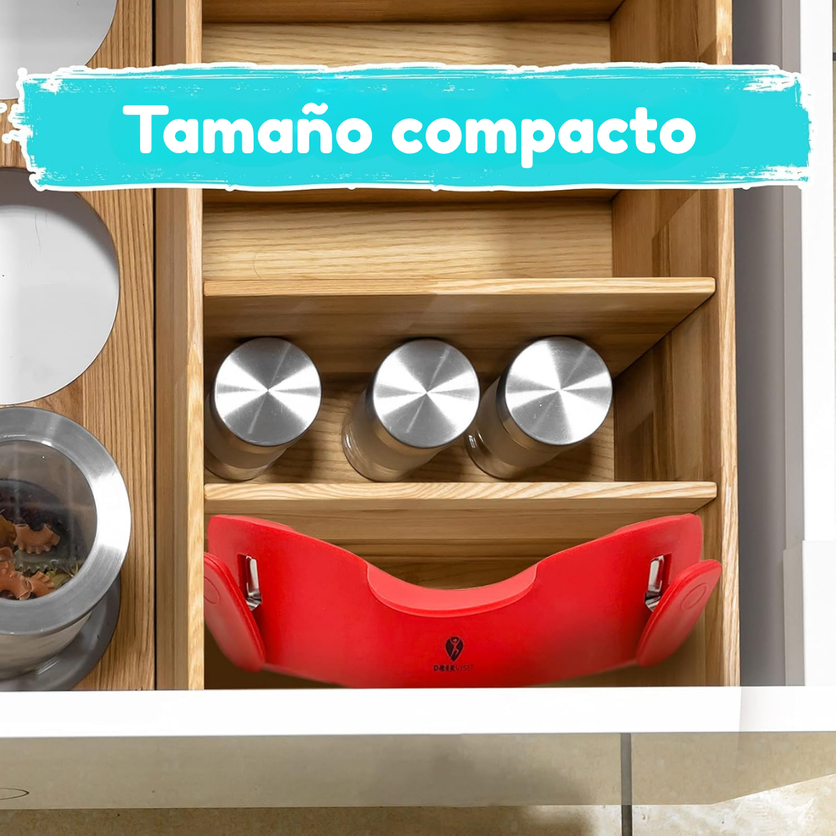 Foto 4 | Colador De Silicona Universal Para Alimentos Verduras Pasta ( Color Verde)