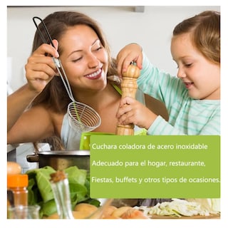 Foto 5 | 12 Colador Escurridor Cuchara P/tapioca 27cm Belug Plata
