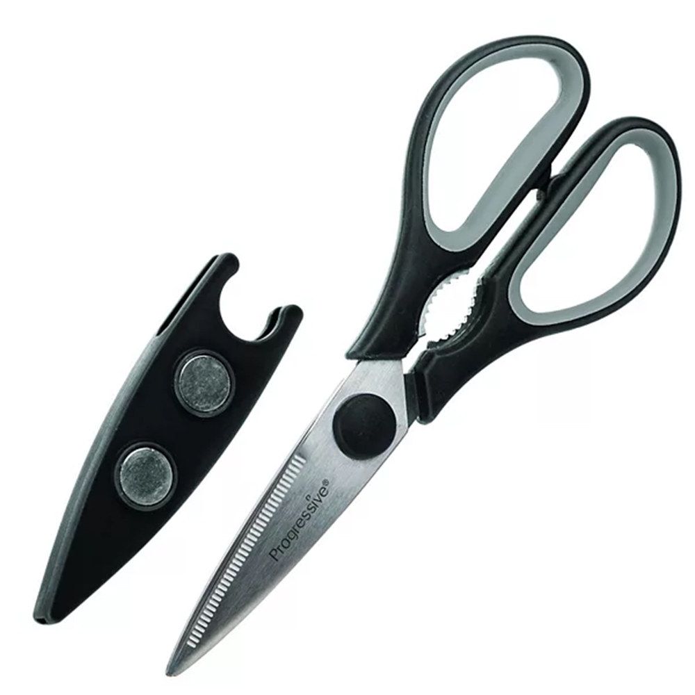 Tijeras de Cocina con Base Magnética Progressive Kt-4009 color Negro