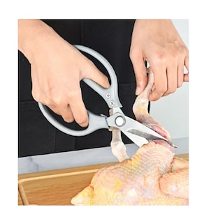 Foto 2 | Tijeras De Cocina Multiusos Tijeras Para Huesos De Pollo Plata