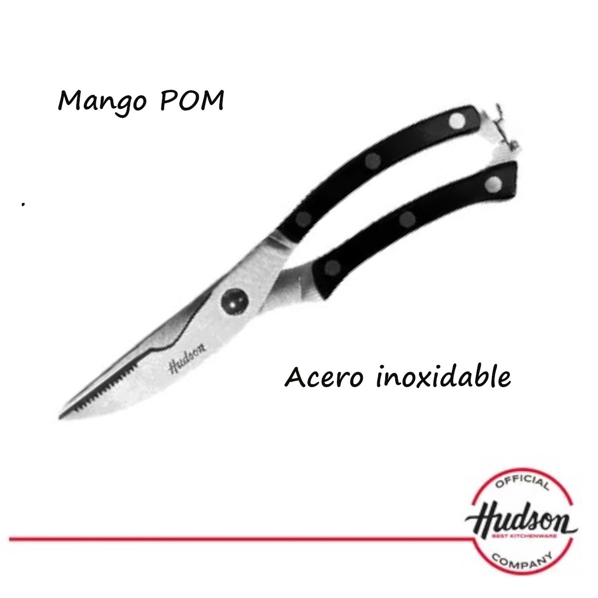 Foto 5 pulgar | Tijera Cocina Profesional Hudson Acero Inoxidable Mango Pom