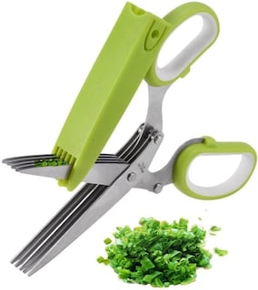 Foto 1 | Tijeras Para Hierbas De Cocina Jieyou, Multiusos, 5 Cuchillas Con Funda - Venta Internacional.