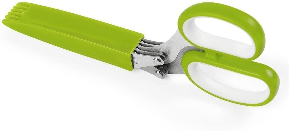 Foto 3 | Tijeras Para Hierbas De Cocina Jieyou, Multiusos, 5 Cuchillas Con Funda - Venta Internacional.