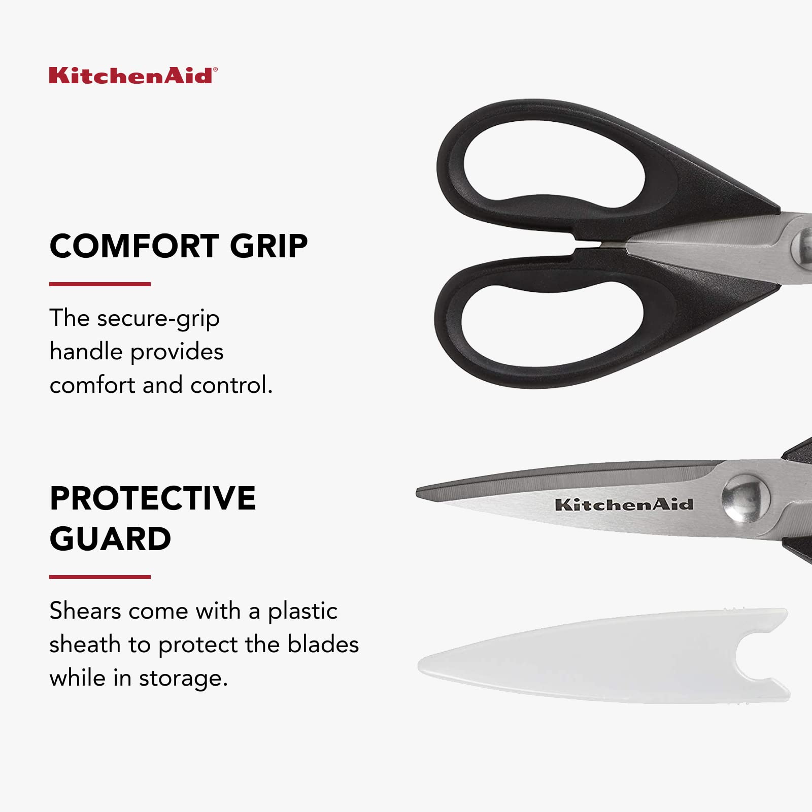 Foto 6 | Tijeras De Cocina Kitchenaid Multiusos De Acero Inoxidable Negras - Venta Internacional.