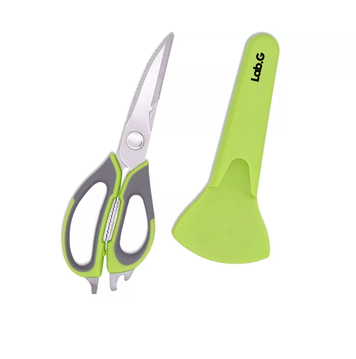 Foto 2 pulgar | Tijeras De Cocina Multifunción Lab.g Para Cortar Huesos De Pollo Verde