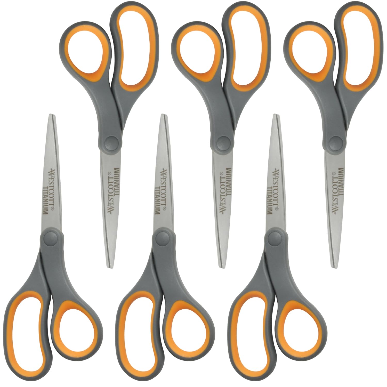 Foto 2 pulgar | Tijeras Westcott Selladas Con Titanio De 20,32 Cm Con Mango Suave, Paquete De 6 - Venta Internacional.