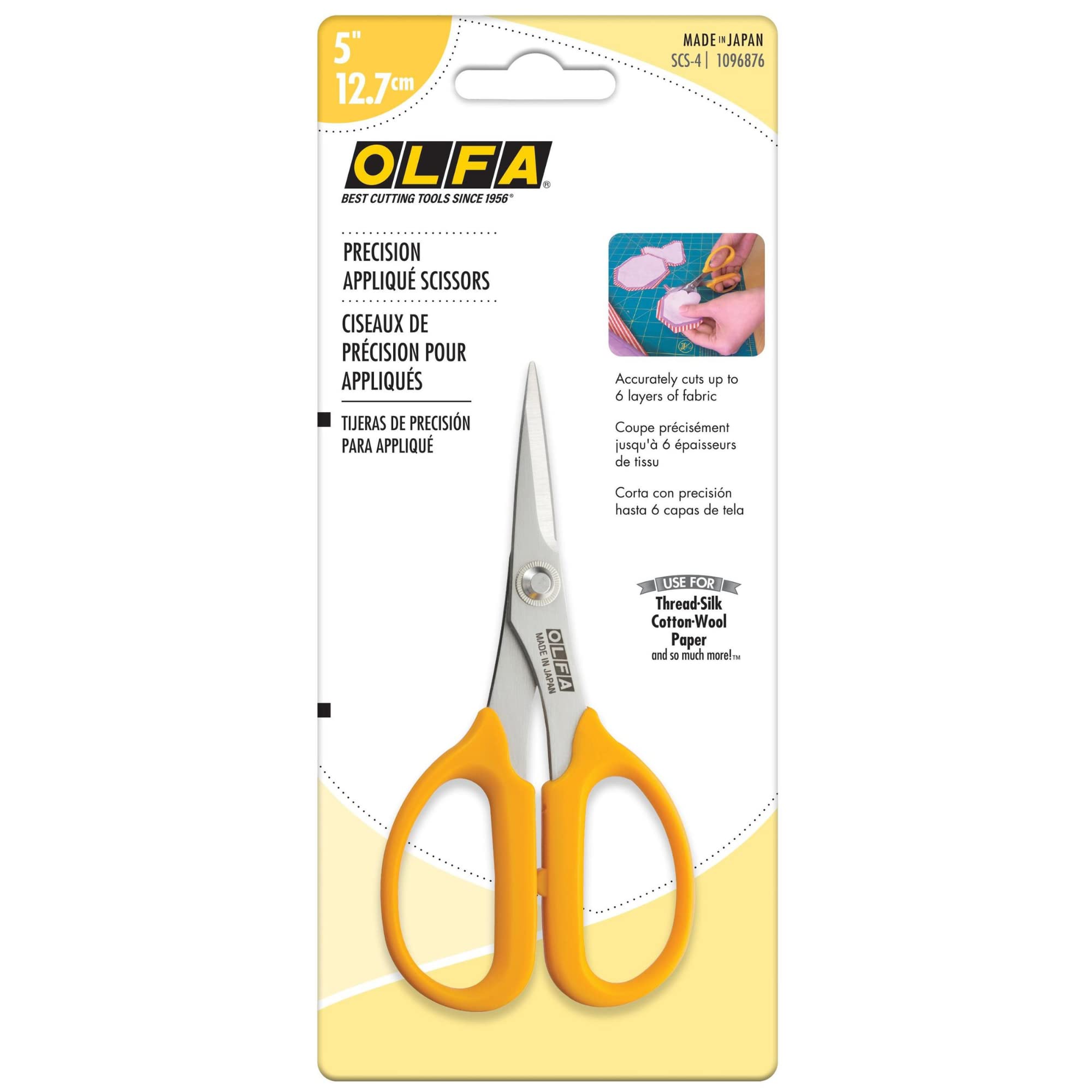Foto 3 pulgar | Tijeras Olfa Scs-4 De Acero Inoxidable De 13 Cm Con Borde Recto - Venta Internacional.