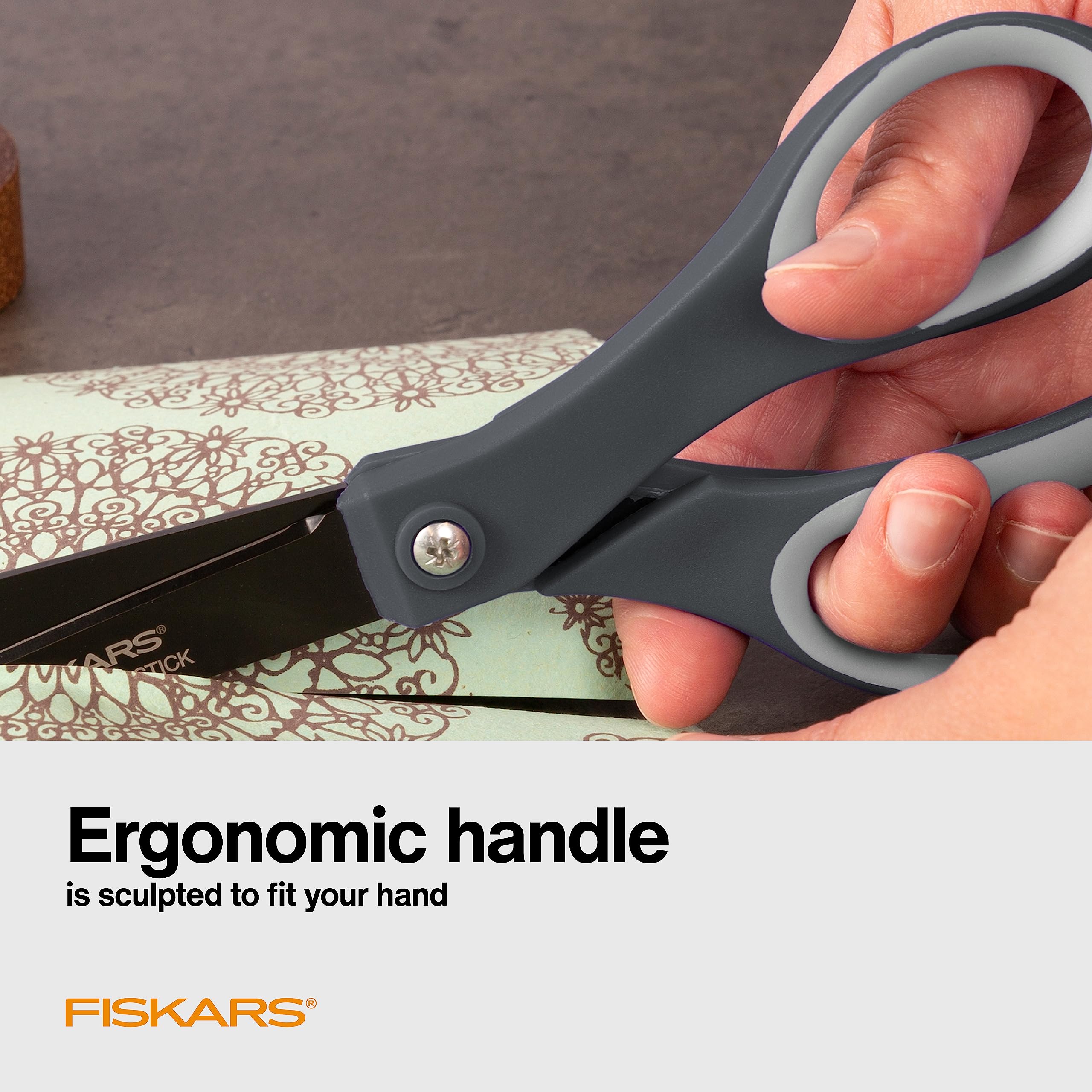 Foto 5 pulgar | Tijeras Fiskars Comfort Grip De Titanio Antiadherente De 8 Pulgadas - Venta Internacional.