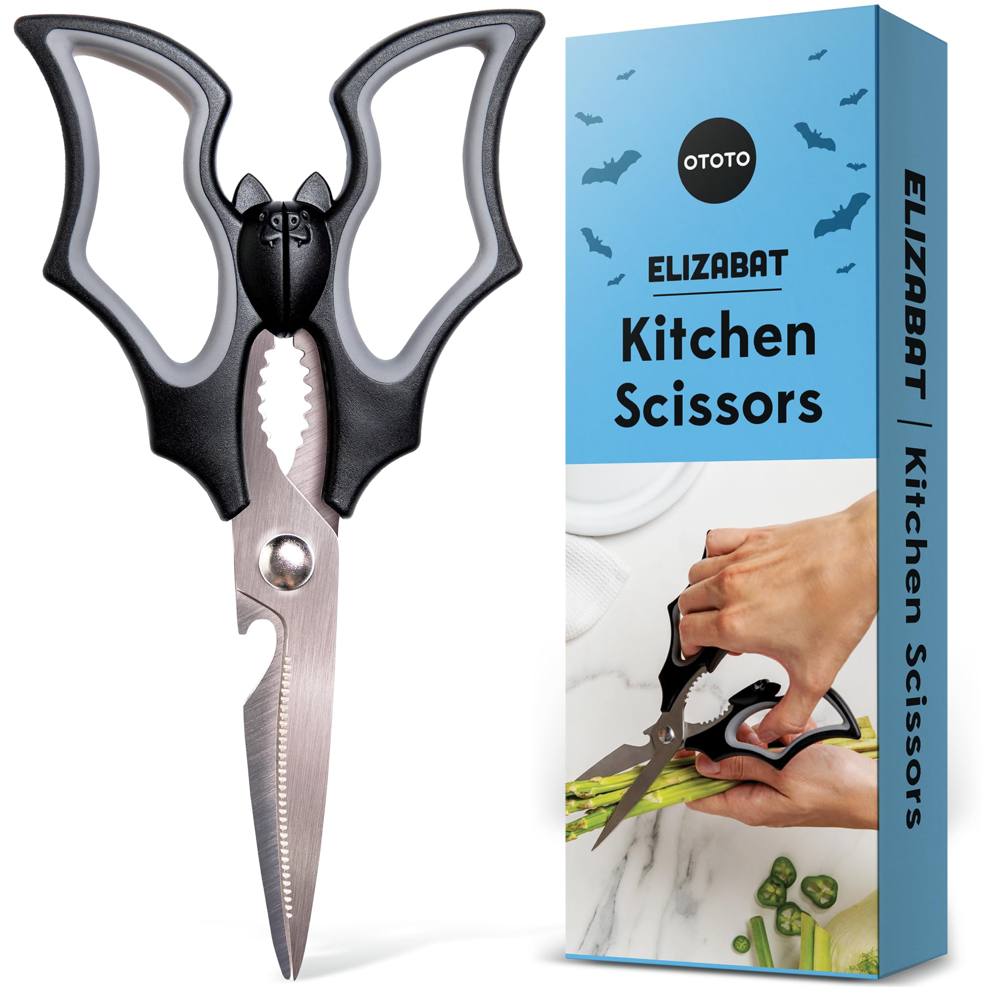 Foto 1 | Tijeras De Cocina Ototo Elizabat Para Halloween  Diseño Gótico  Bonito Murciélago - Venta Internacional.