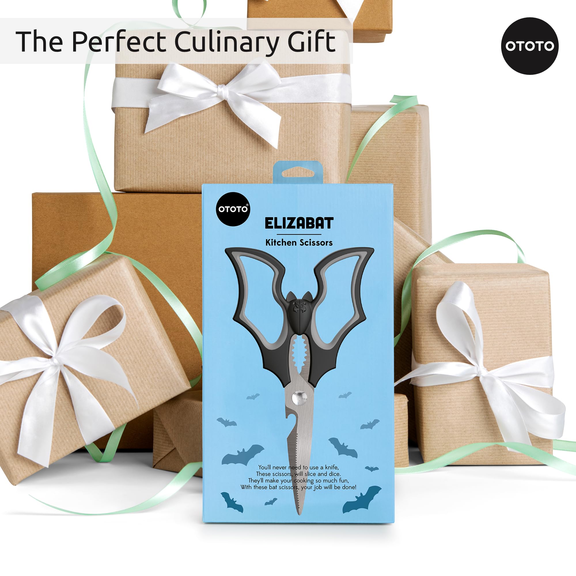 Foto 6 | Tijeras De Cocina Ototo Elizabat Para Halloween  Diseño Gótico  Bonito Murciélago - Venta Internacional.