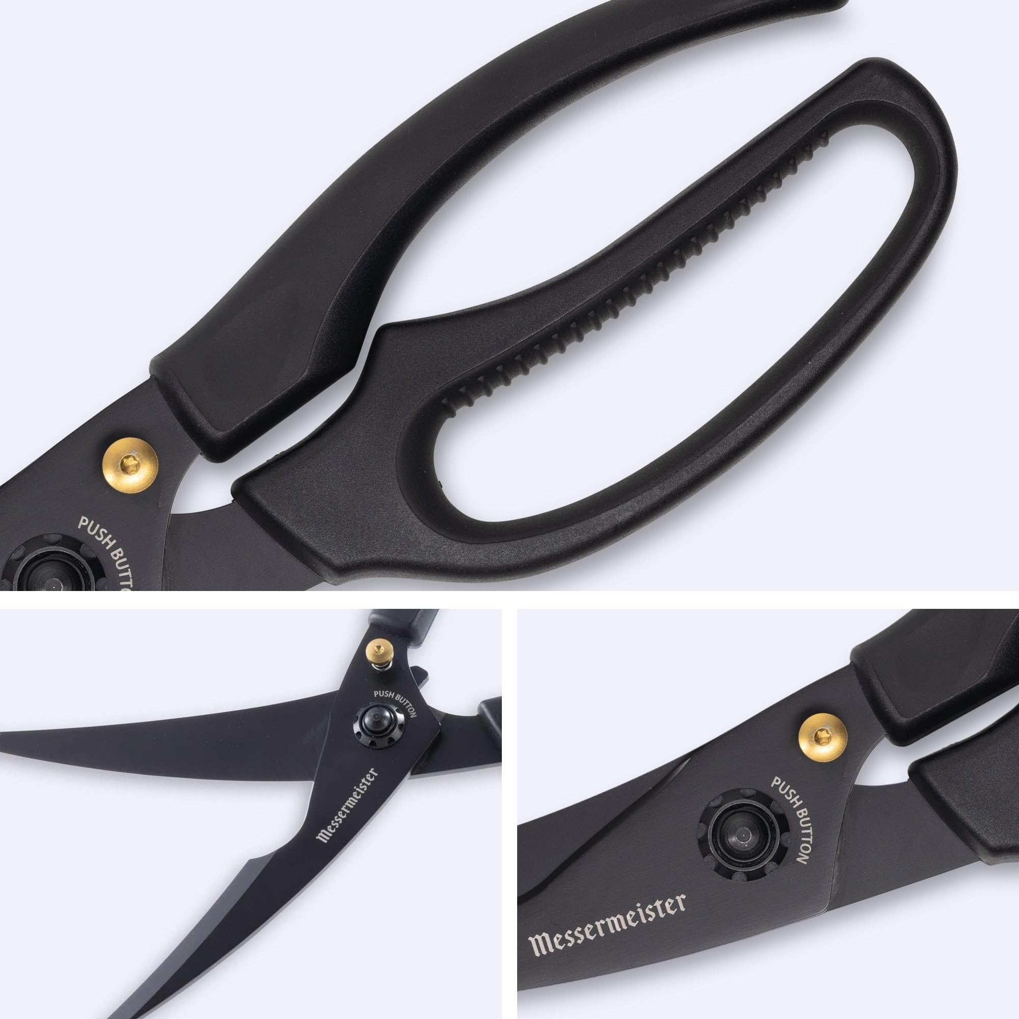 Foto 5 pulgar | Tijeras Para Aves De Corral Messermeister  Titanio  Color Negro  25 Cm  Con Quebrador De Nueces - Venta Internacional.