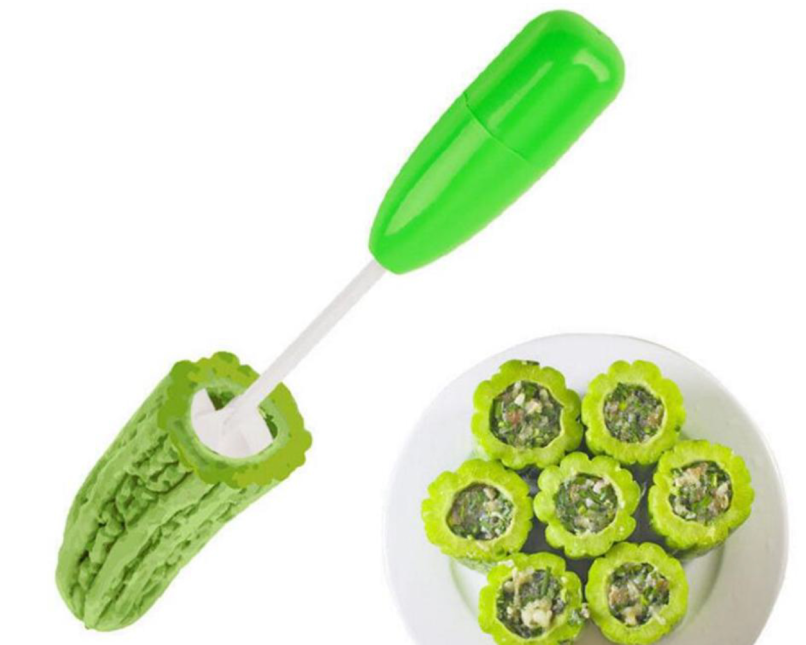 Foto 4 pulgar | Set de 4 Pz de Cortador en Espiral Descorazonador para Frutas y Verduras