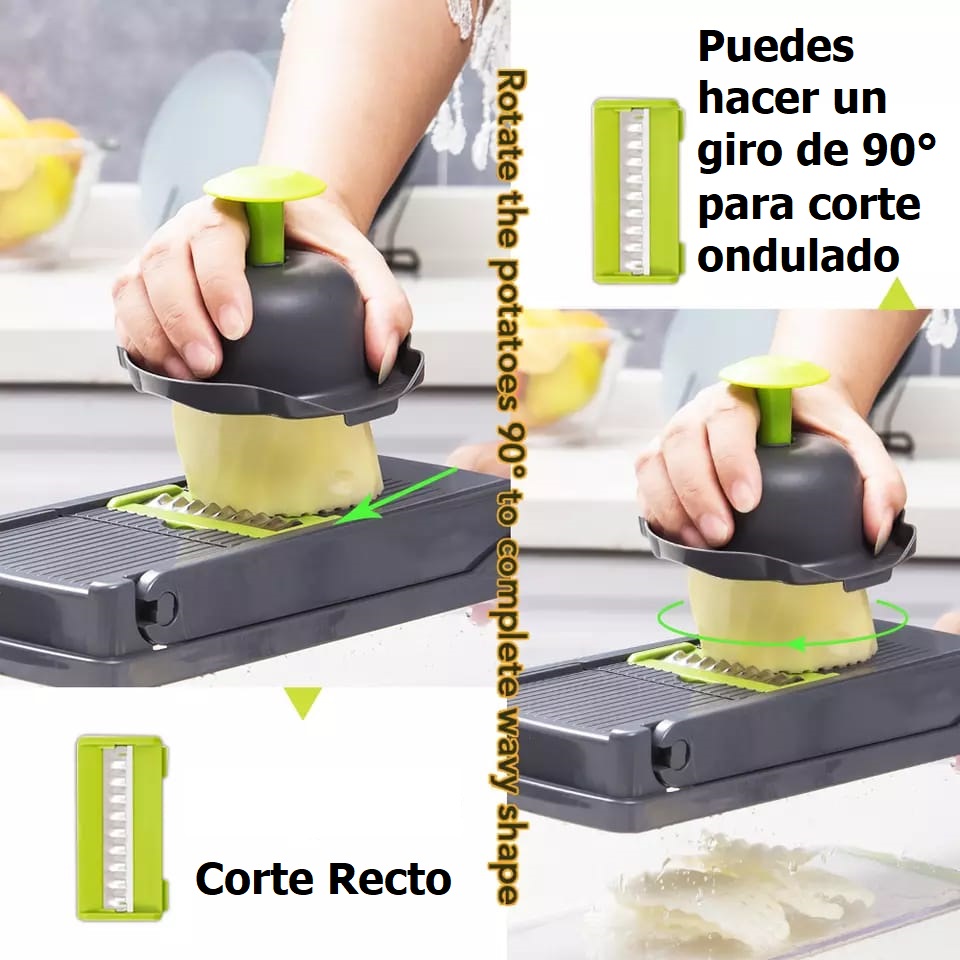 Foto 7 pulgar | Juego Que Incluye 2 (dos) Cortadores Multifuncional Para Frutas Y Verduras.