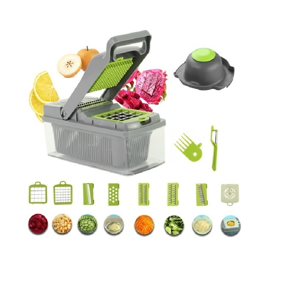 Foto 4 pulgar | Cortador Multifuncional Para Frutas Y Verduras Con 14 Accesorios
