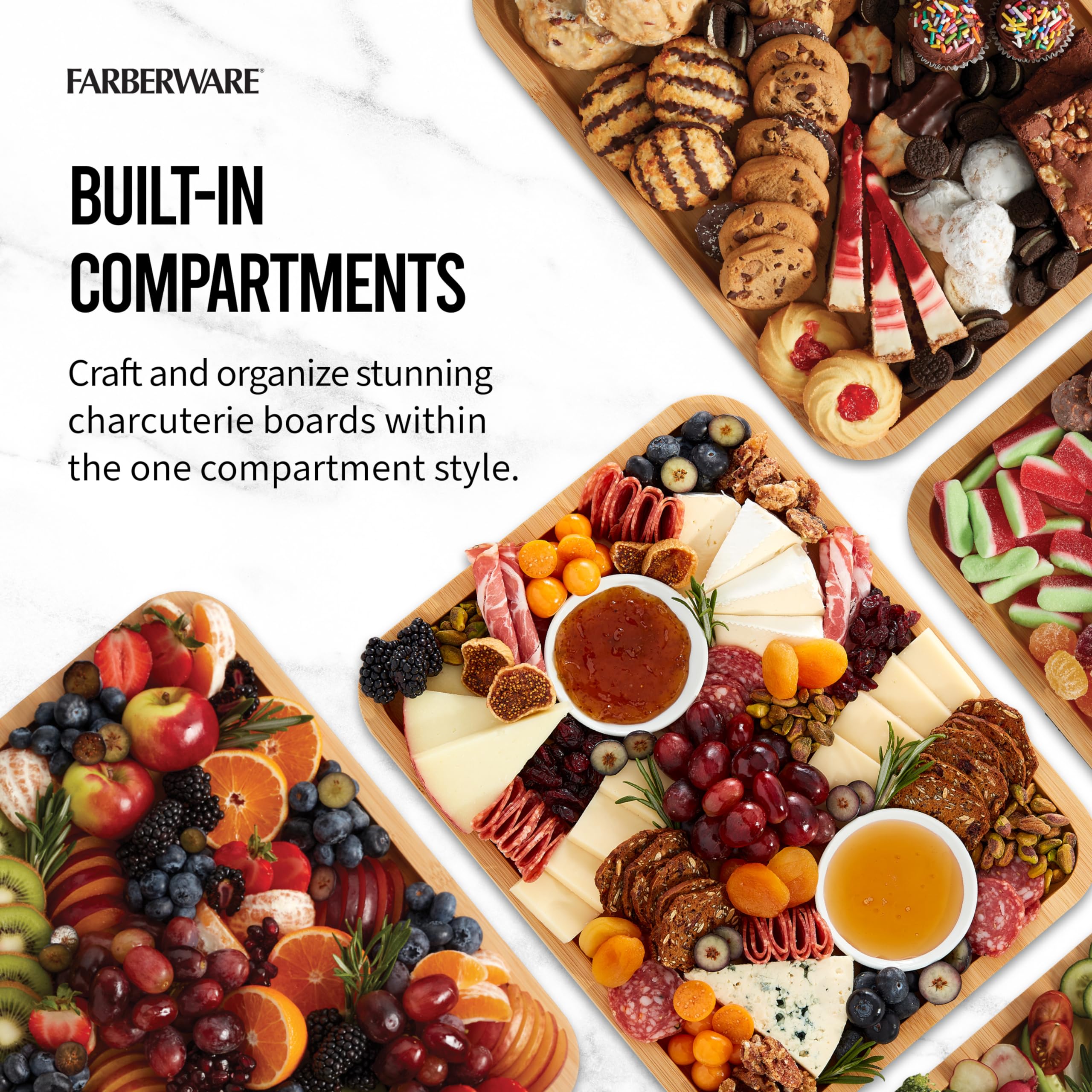 Foto 3 | Tabla De Cortar Farberware Build-a-board Con Tapa De Cierre - Venta Internacional.