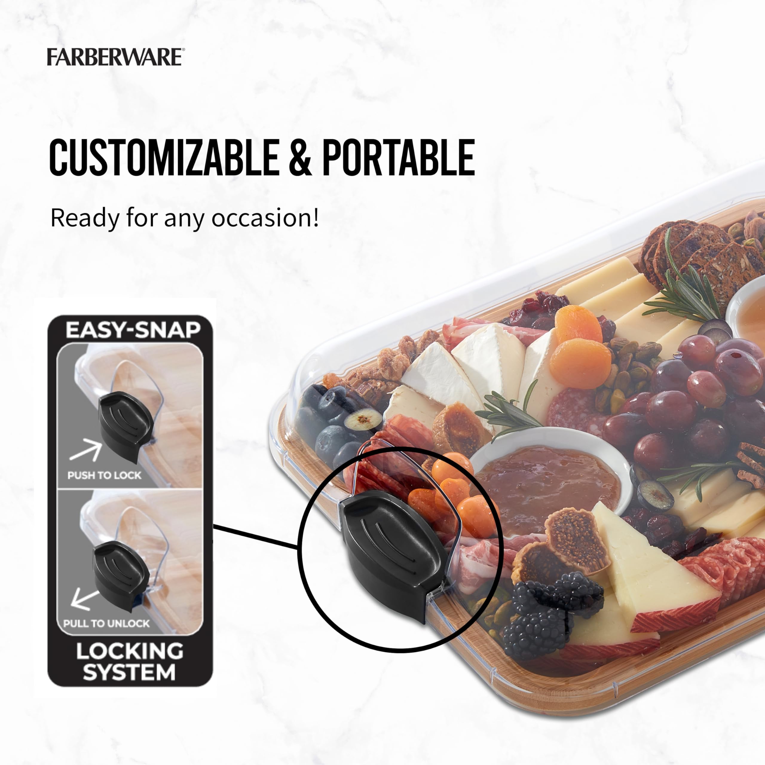 Foto 4 | Tabla De Cortar Farberware Build-a-board Con Tapa De Cierre - Venta Internacional.