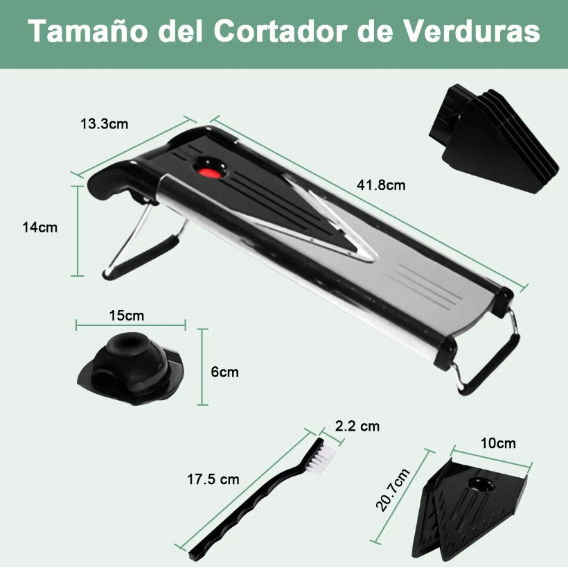 Foto 4 pulgar | Cortador Xtellar De Mandolina, Rebanador Y Rallador Acero Y 5 Cuchillas Color Negro
