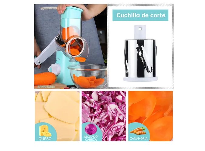 Foto 4 pulgar | Rallador Xtellar Cortador Manual De Quesos Verduras