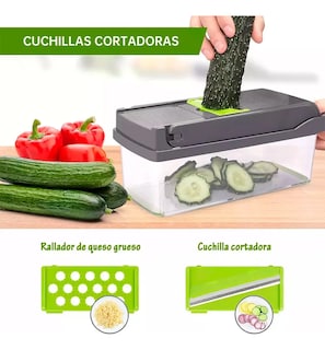 Foto 4 | Rallador Mandolina Cortador De Frutas Y Verduras 6 En 1