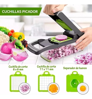 Foto 6 | Rallador Mandolina Cortador De Frutas Y Verduras 6 En 1