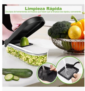Foto 3 | 10 En 1 Rallador Cortador Rebanador Picador Con 6 Cuchillas Filosas Mejoradas Para Verduras Y Frutas Multicorte