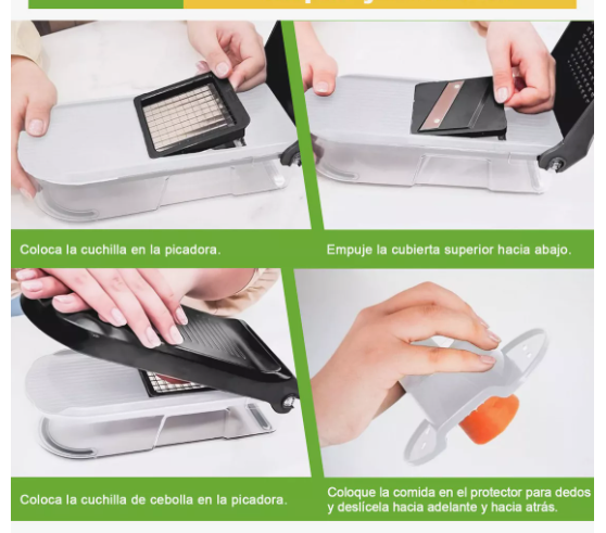 Foto 6 pulgar | 10 En 1 Rallador Cortador Rebanador Picador Con 6 Cuchillas Filosas Mejoradas Para Verduras Y Frutas Multicorte