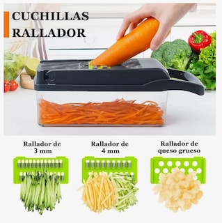 Foto 4 | Rallador Cortador Rebanador Picador Manual De Verduras Fruta
