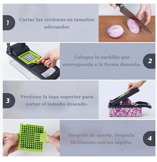 Foto 6 | Rallador Cortador Rebanador Picador Manual De Verduras Fruta