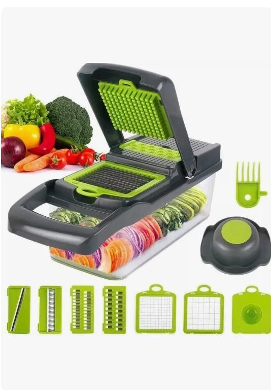 Foto 1 | Rallador Cortador Rebanador Picador Manual De Verduras Fruta Verde