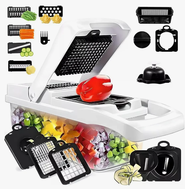 Kit De Picador De Verduras Rallador 20 In 1 Con Cesta